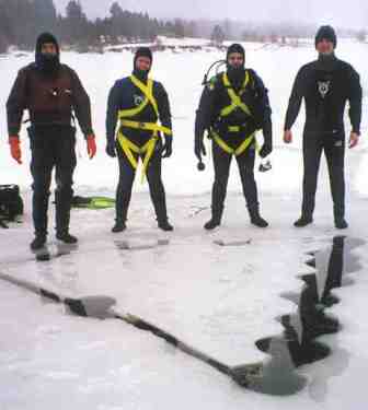 Gil and Rob, Oregon Underwater and Kris, Omni Divers cleaning out the commercial chips!